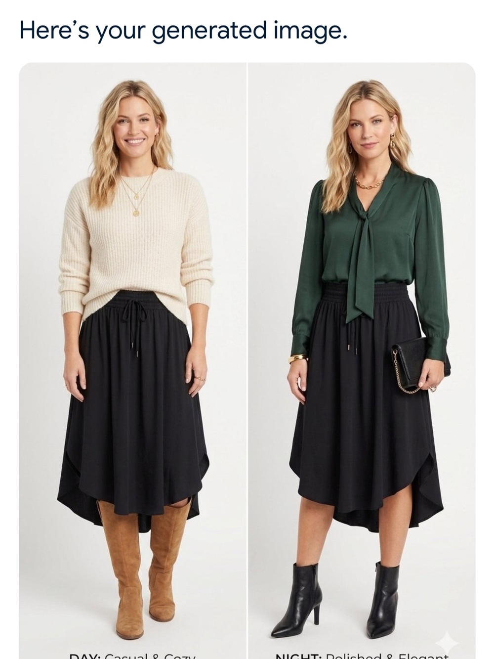 lululemon athletica Black High-Low Drawstring Midi Skirt
